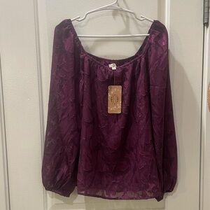 NEW…Mason & Belle Gorgeous Patterned Long Sleeve Blouse